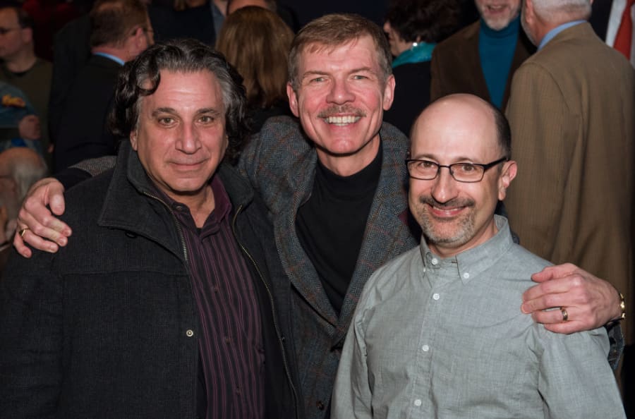 Composers Richard Danielpour and Kenneth Fuchs, with their publisher Bill Holab