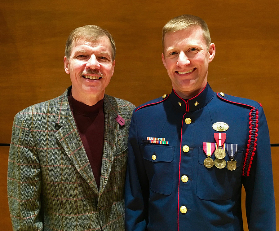 Commander Adam R. WIlliamson with Kenneth Fuchs