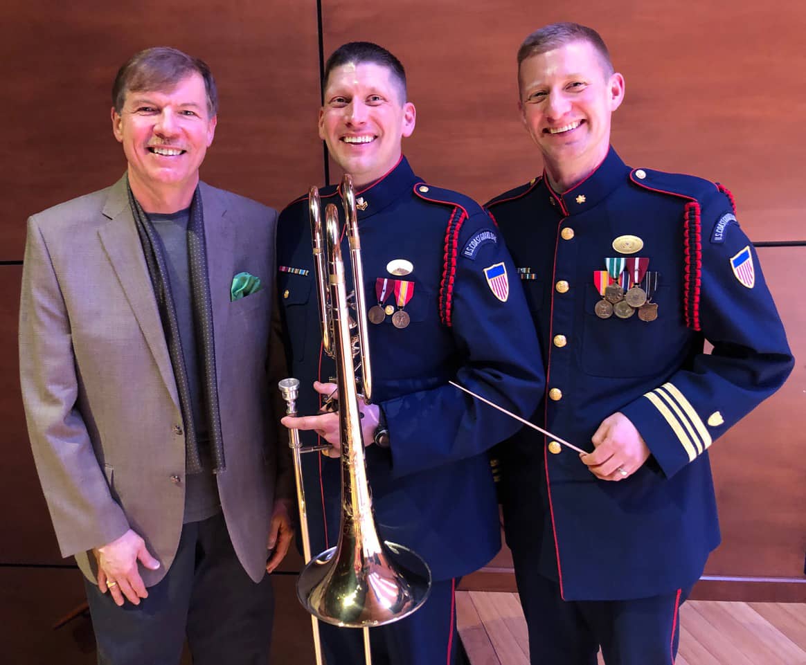 Lt Commander Adam R. WIlliamson with Kenneth Fuchs