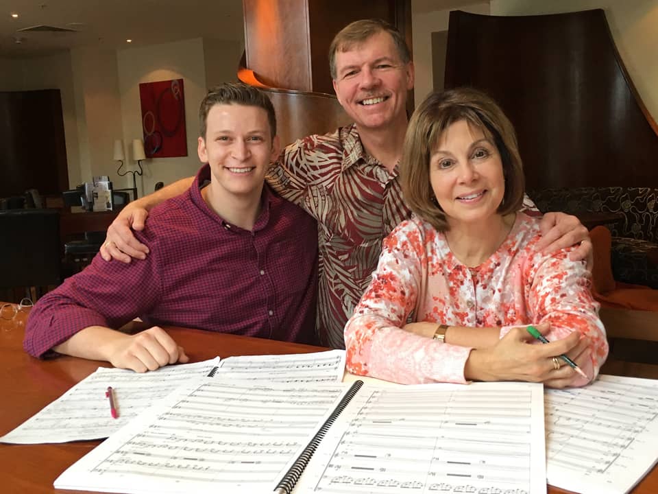 Aryeh Nussbaum Cohen, Kenneth Fuchs, and JoAnn Falletta prepare to record Poems of Life with the LSO