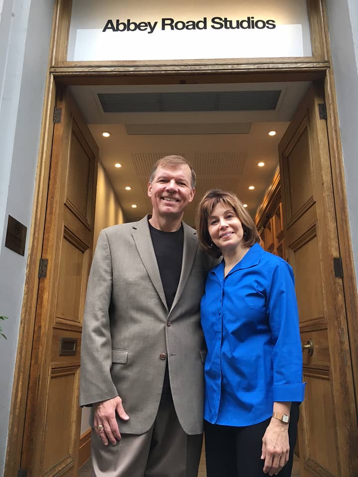 JoAnn Falletta and Kenneth Fuchs arrive at Abbey Road Studios, August 21, 2017