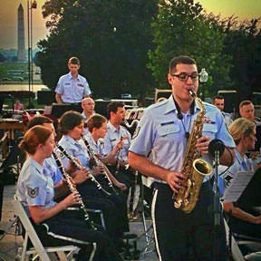 Sgt Ricky Parrell on sax